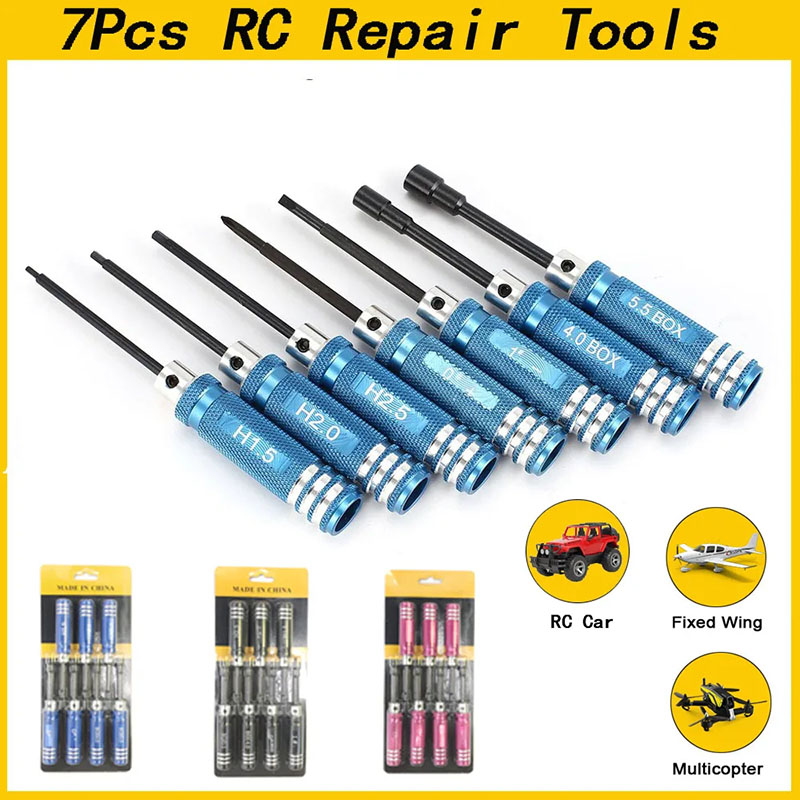 7Pcs 1.5 2.0 2.5mm RC Hex Driv – Rc Helicopter Tool Kit Bewertung und Preis