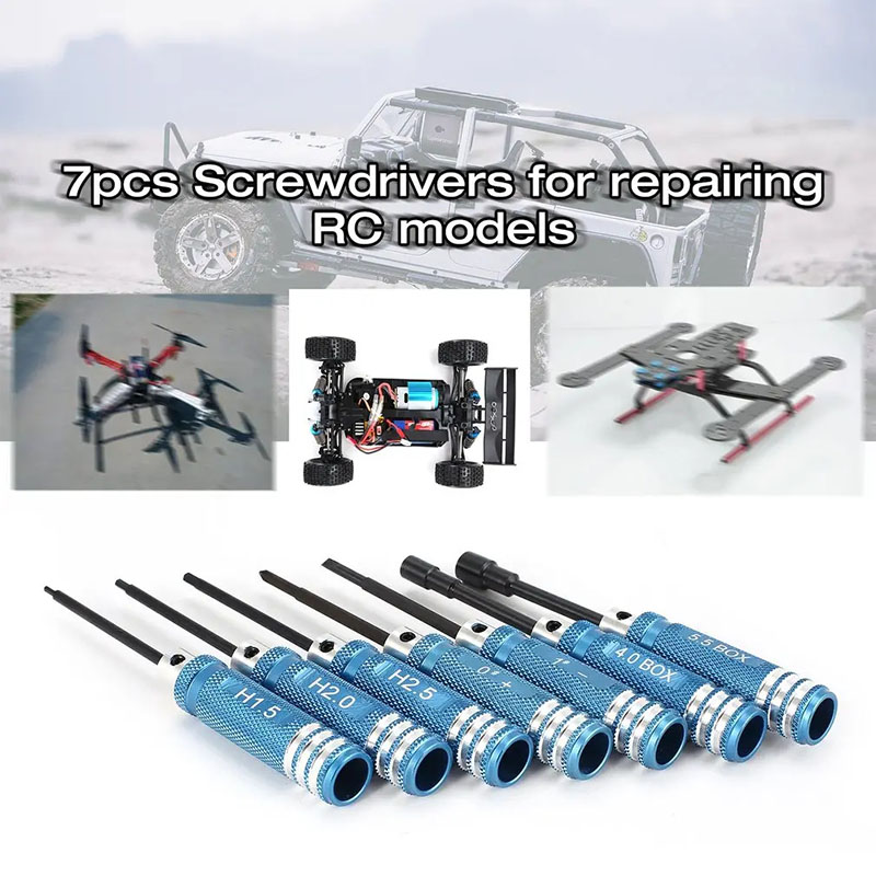 7Pcs 1.5 2.0 2.5mm RC Hex Driv – Rc Helicopter Tool Kit Bewertung und Preis