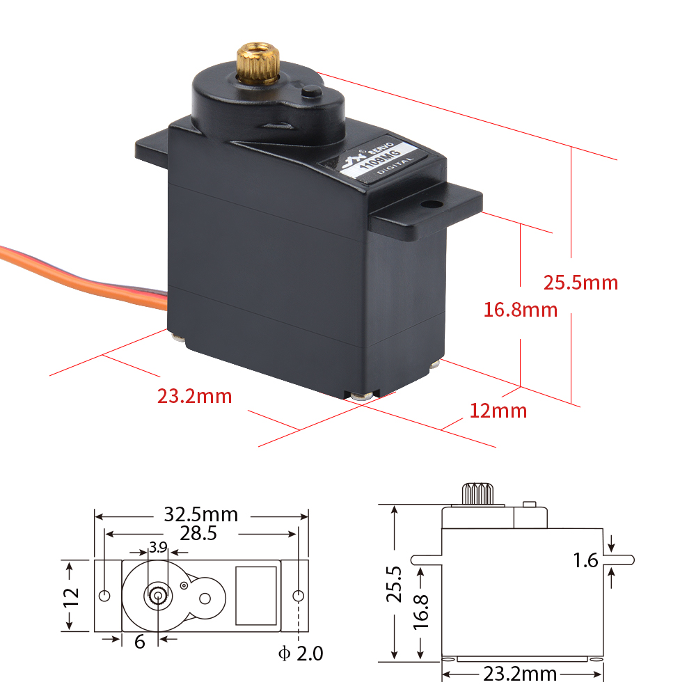 1/2/4 PCS JX Servo PDI-1109MG  – Rc Helicopter Servo Bewertung und Preis