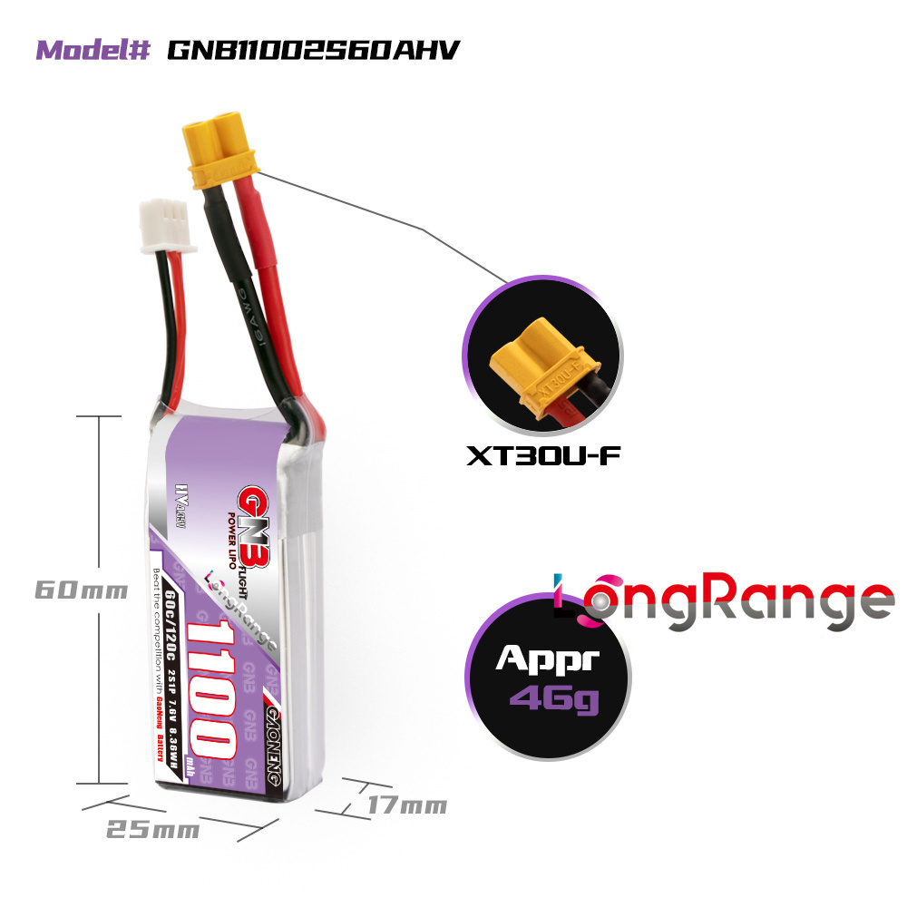 GNB 1100mAh 2S 3S 4S 6S 60C/12 – Rc Helicopter Parts Bewertung und Preis