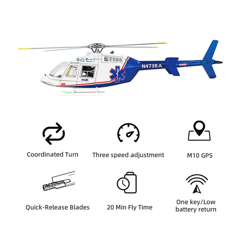 FLYWING NEW 470-Level Bell407  – Rc Helicopter Large Bewertung und Preis